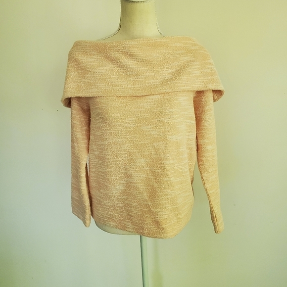 Sunday in Brooklyn | Anthropologie Pink Textured Off-Shouler Top - Picture 3 of 9